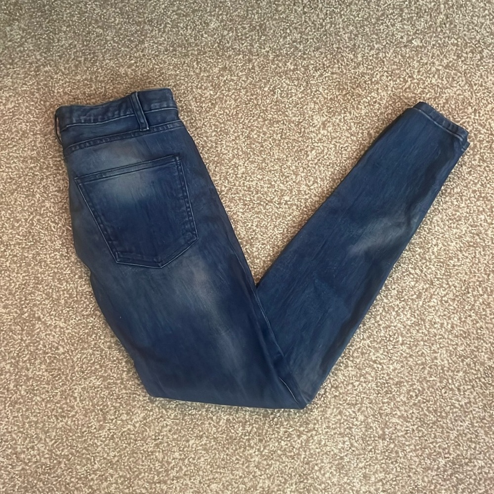 Current/Elliot Knee Patch Skinny Jeans